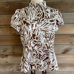 Allison Taylor Short Sleeve Button Down Shirt Size M EUC